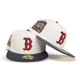 Off White Corduroy Boston Red Sox Smoke Gray Visor Gray Bottom 1999 All Star Game Side Patch New Era 59Fifty Fitted