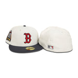 Off White Corduroy Boston Red Sox Smoke Gray Visor Gray Bottom 1999 All Star Game Side Patch New Era 59Fifty Fitted