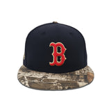 Black Boston Red Sox Real tree Visor Gray Bottom 1999 All Star Game Side Patch New Era 59Fifty Fitted