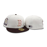 Off White Boston Red Sox Brown Visor Gray Bottom 1999 All Star Game Side Patch New Era 59Fifty Fitted