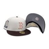Off White Boston Red Sox Brown Visor Gray Bottom 1999 All Star Game Side Patch New Era 59Fifty Fitted