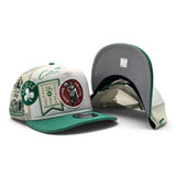 White Trucker Boston Celtics Kelly Green Visor Gray Bottom 18X World Champions New Era 9Fifty A-Frame Snapback
