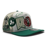 White Trucker Boston Celtics Kelly Green Visor Gray Bottom 18X World Champions New Era 9Fifty A-Frame Snapback