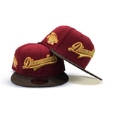 Brick Red Arizona Diamondbacks Script Brown Visor Green Bottom 2001 World Series Side Patch New Era 59FIFTY Fitted