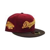 Brick Red Arizona Diamondbacks Script Brown Visor Green Bottom 2001 World Series Side Patch New Era 59FIFTY Fitted