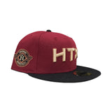 Brick Red City Connect Houston Astros HTX Logo Black Visor Pink Bottom Houston Space City Side Patch New Era 59Fifty Fitted