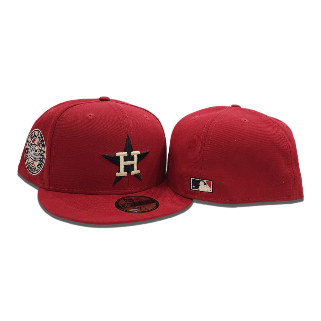 Houston Astros Hat Men 7 3/8 Red Gray Corduroy 59Fifty New Era MLB Fitted Cap Houston Astros Hat Men 7 3/8 Red Gray Corduroy 59Fifty New Era MLB Fitted Cap