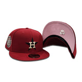 Brick Red Houston Astros Pink Bottom 1968 All Star Game Side Patch New Era 59Fifty Fitted