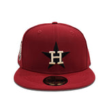 Brick Red Houston Astros Pink Bottom 1968 All Star Game Side Patch New Era 59Fifty Fitted