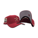 Brick Red Houston Gray Bottom Curved Brim 1986 Astrodome Side Patch New Era 9Forty Snapback