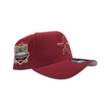 Brick Red Houston Gray Bottom Curved Brim 1986 Astrodome Side Patch New Era 9Forty Snapback