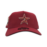 Brick Red Houston Gray Bottom Curved Brim 1986 Astrodome Side Patch New Era 9Forty Snapback
