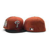 Rust Orange Swirl Philadelphia Phillies Black Visor Gray Bottom 1996 All Star Game Side Patch New Era 59Fifty Fitted
