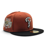 Rust Orange Swirl Philadelphia Phillies Black Visor Gray Bottom 1996 All Star Game Side Patch New Era 59Fifty Fitted