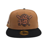 Bronze Pittsburgh Pirates Black Visor Gray Bottom Pirate Side Patch New Era 59Fifty Fitted