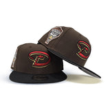 Brown Arizona Diamondbacks Black Visor Gray Bottom 1998 Inaugural Season Side Patch New Era 9Fifty Snapback