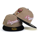 Camel Script Arizona Diamondbacks Black Visor Gray Bottom 1998 Inaugural Season Side Patch New Era 59Fifty Fitted