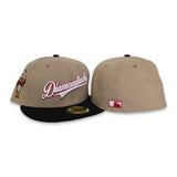 Camel Script Arizona Diamondbacks Black Visor Gray Bottom 1998 Inaugural Season Side Patch New Era 59Fifty Fitted