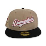 Camel Script Arizona Diamondbacks Black Visor Gray Bottom 1998 Inaugural Season Side Patch New Era 59Fifty Fitted