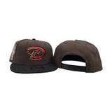 Brown Arizona Diamondbacks Black Visor Gray Bottom 1998 Inaugural Season Side Patch New Era 9Fifty Snapback