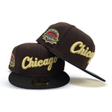 Brown Chicago White Sox Black Visor Gray Bottom Comiskey Park Side Patch New Era 59Fifty Fitted
