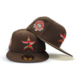 Brown Houston Astros Gray Bottom 45th Anniversary Side Patch New Era 59Fifty Fitted