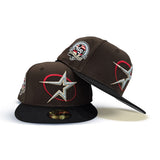 Brown Houston Astros Black Visor Gray Bottom 45th Anniversary Side Patch New Era 59Fifty Fitted