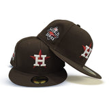 Brown Houston Astros Pink Bottom 2022 World Series Side Patch New Era 59Fifty Fitted