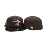 Brown Houston Astros Black Visor Gray Bottom 45th Anniversary Side Patch New Era 59Fifty Fitted