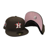 Brown Houston Astros Pink Bottom 2022 World Series Side Patch New Era 59Fifty Fitted