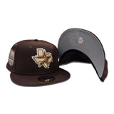 Dark Brown Houston Astros Gray Bottom 20th Anniversary Side Patch New Era 59Fifty Fitted