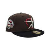 Brown Houston Astros Black Visor Gray Bottom 45th Anniversary Side Patch New Era 59Fifty Fitted