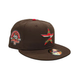 Brown Houston Astros Gray Bottom 45th Anniversary Side Patch New Era 59Fifty Fitted