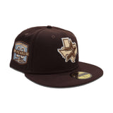 Dark Brown Houston Astros Gray Bottom 20th Anniversary Side Patch New Era 59Fifty Fitted