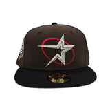 Brown Houston Astros Black Visor Gray Bottom 45th Anniversary Side Patch New Era 59Fifty Fitted