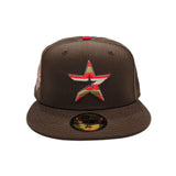 Brown Houston Astros Gray Bottom 45th Anniversary Side Patch New Era 59Fifty Fitted
