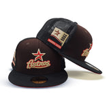 Brown Houston Astros Black Trucker Red Bottom 2000 Inaugural Season Side Patch New Era 59Fifty Fitted