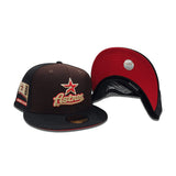 Brown Houston Astros Black Trucker Red Bottom 2000 Inaugural Season Side Patch New Era 59Fifty Fitted