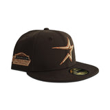 Brown Houston Astros Gray Bottom Astrodome Side Patch New Era 59Fifty Fitted