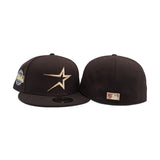 Dark Brown Houston Astros Pink Bottom 2005 World Series Side Patch New Era 59Fifty Fitted