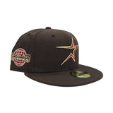 Brown Houston Astros Pink Bottom 2005 World Series Side Patch New Era 59Fifty Fitted