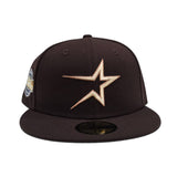 Dark Brown Houston Astros Pink Bottom 2005 World Series Side Patch New Era 59Fifty Fitted