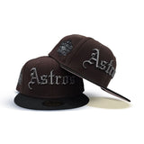 Brown Houston Astros Pink Bottom Fitted