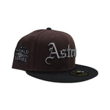 Brown Houston Astros Pink Bottom Fitted