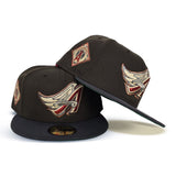 Brown Los Angeles Angels Dark Gray Visor Green Bottom Angels Baseball Field Side Patch New Era 59Fifty Fitted