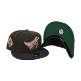 Brown Los Angeles Angels Dark Gray Visor Green Bottom Angels Baseball Field Side Patch New Era 59Fifty Fitted