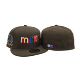 Brown New York Mets Gray Bottom 40th Anniversary Side Patch New Era 59Fifty Fitted