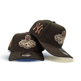 Brown New York Yankees 2009 World Series Champions Curved Brim Gray Bottom Team Logo Side Patch New Era A-Frame 9Fifty Snapback