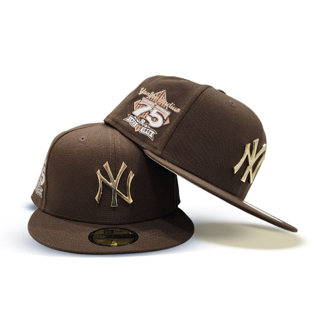 Brown Yankee Hats For Sale Brown New York Yankees Gold Metal