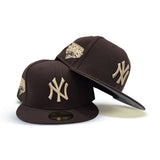 Brown New York Yankees Gray Bottom 2009 World Series Side Patch New Era 59Fifty Fitted